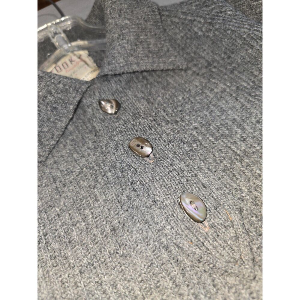Men's Merino Wool Sweater - Vintage - Gray - Picture 3 of 8
